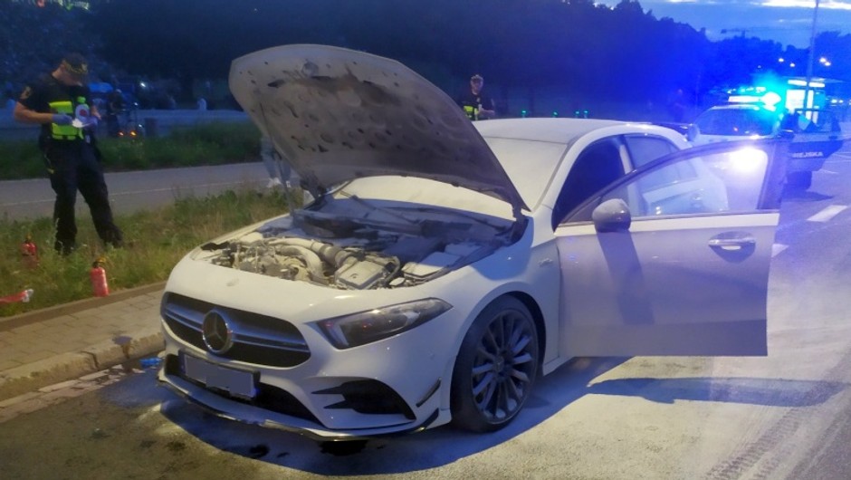 Pożar Mercedesa
