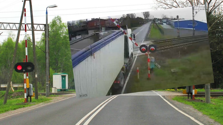 Przejazd kolejowy i niebezpieczna sytuacja