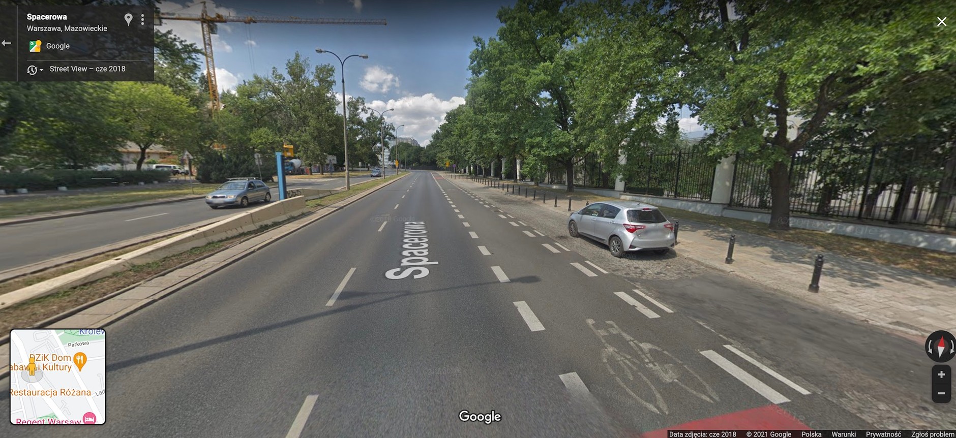 Fotoradar w Warszawie, ul. Spacerowa
