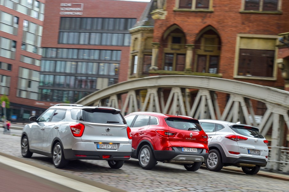 Hyundai Tucson 1.7 CRDI, Renault Kadjar 1.5 dCi, SsangYong XLV 1.6 e-XDi