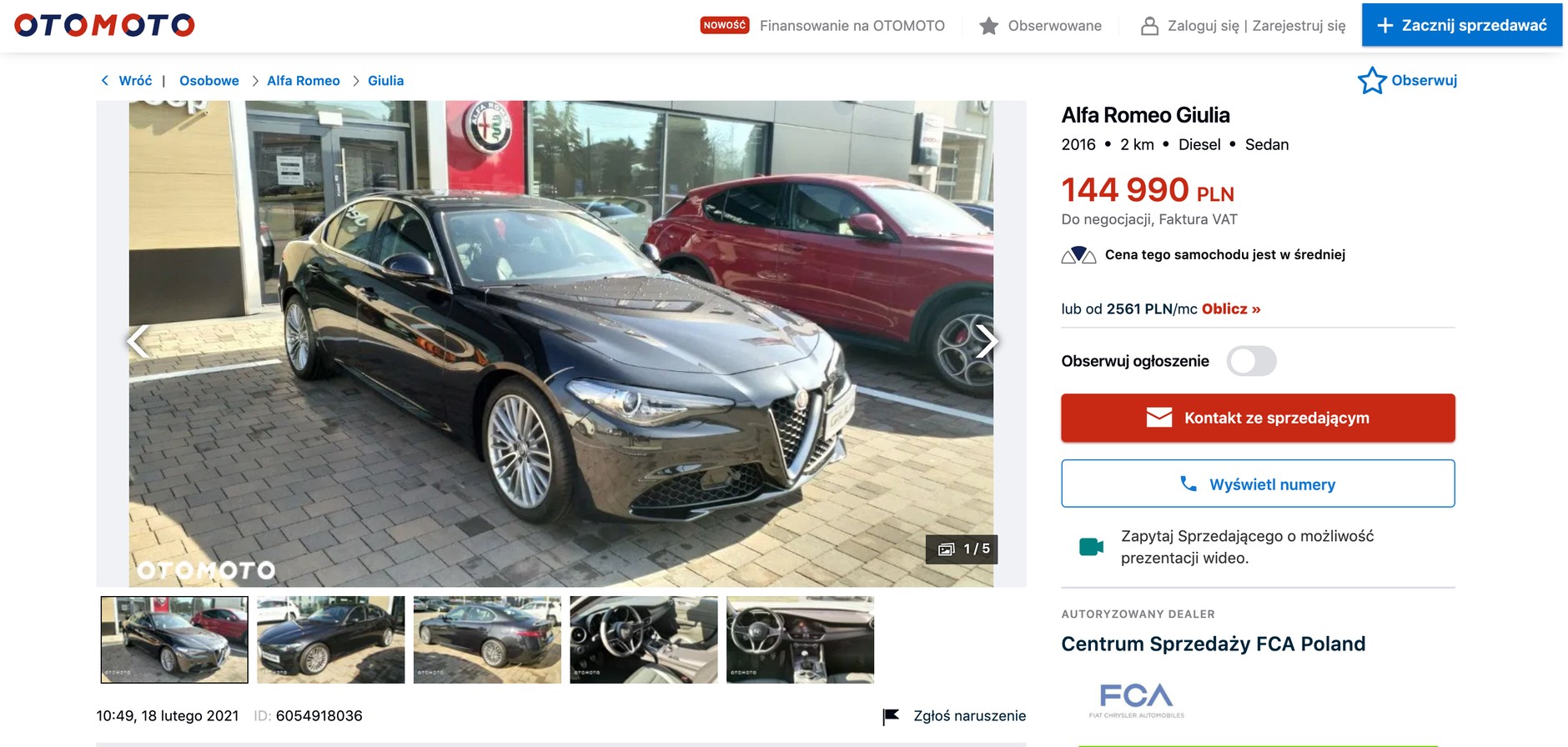 Alfa Romeo Gulia z 2016 r. i ze sporym rabatem