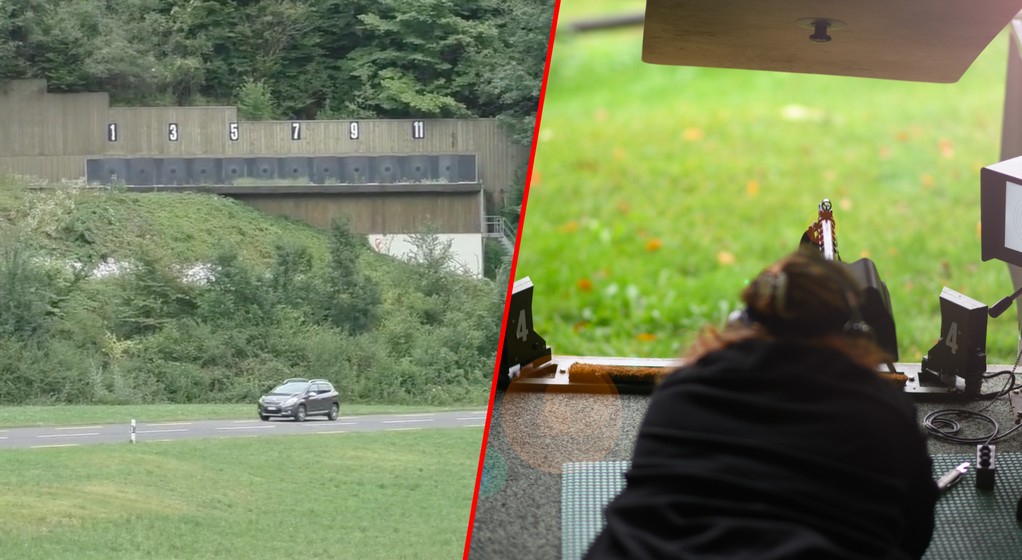 Niezwykła strzelnica w Szwajcarii: strzelasz nad głowami kierowców