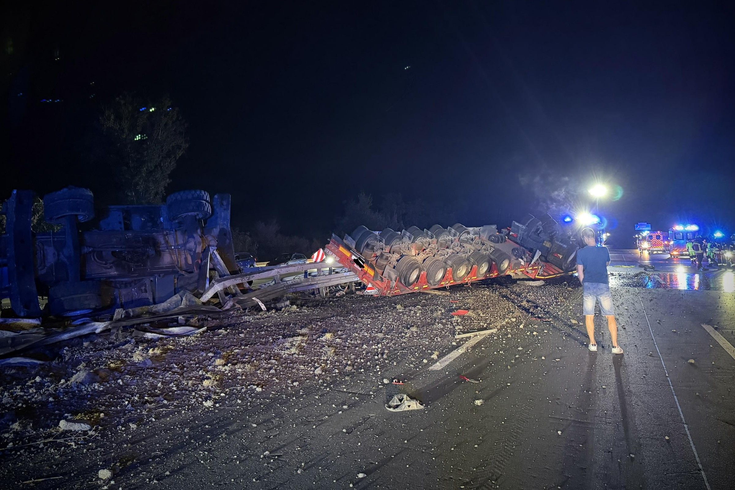 Spektakularny wypadek polskiej ciężarówki na A2 w Niemczech