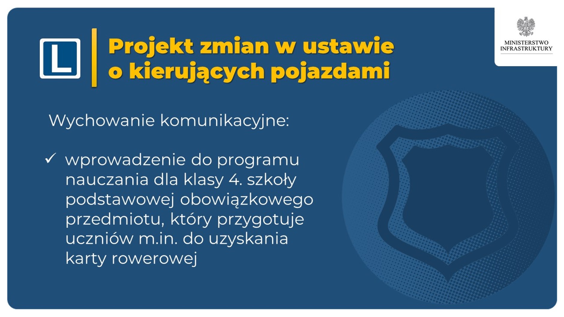 Projekt zmian w ustawie o kierujących pojazdami