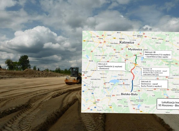 Ruszyła budowa ważnego odcinka drogi S1. Coraz bliżej połączenia Oświęcimia i Bielska-Białej