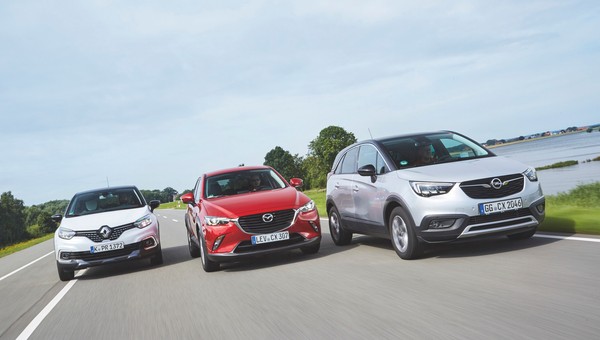 Proównanie: nowy Opel Crossland X kontra Mazda CX-3 i Renault Captur