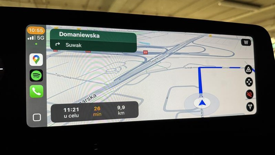 Google Maps w Apple CarPlay