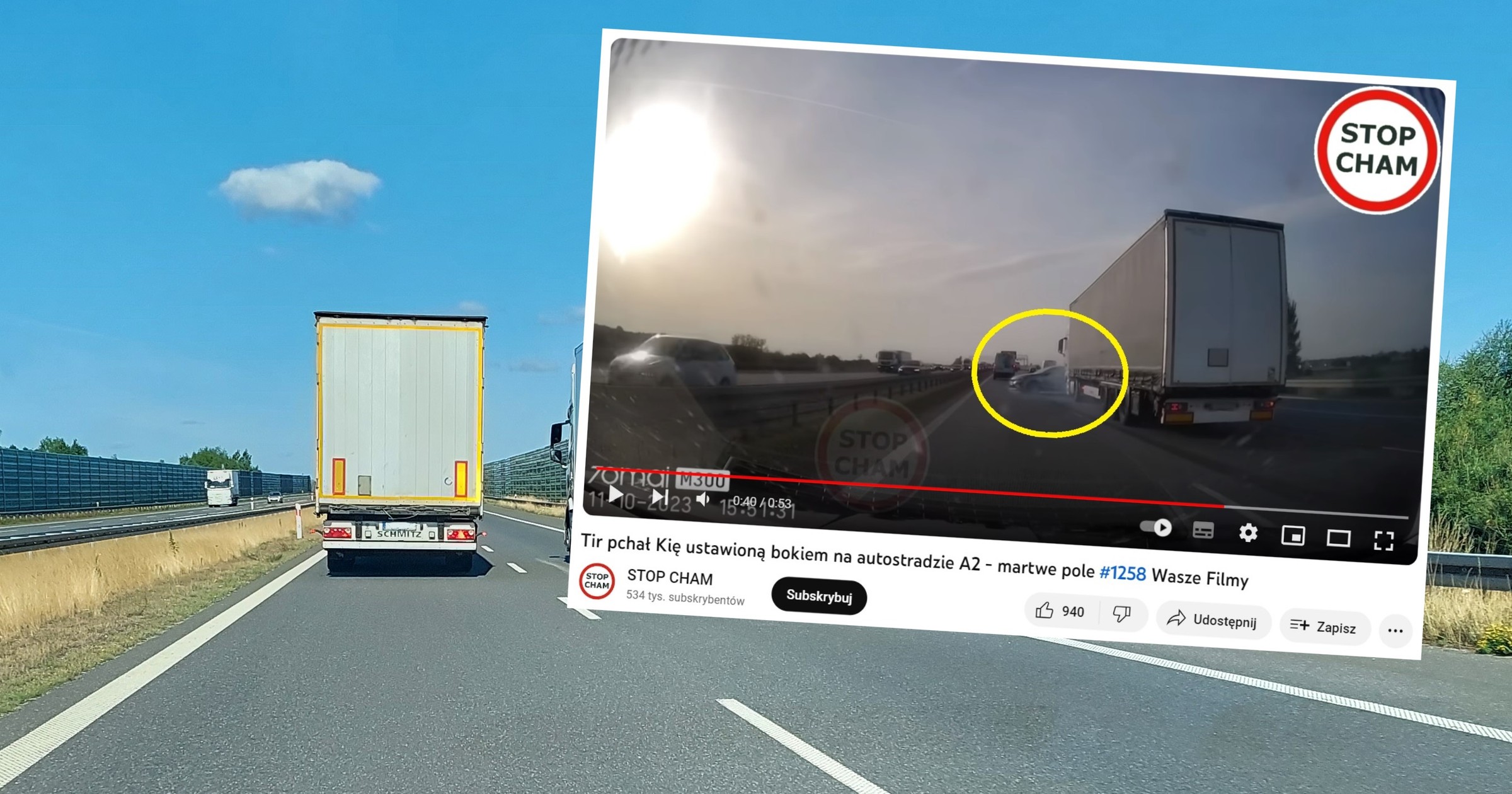 Nawet nie wiedział, że pcha przed sobą auto. Niebezpieczna sytuacja