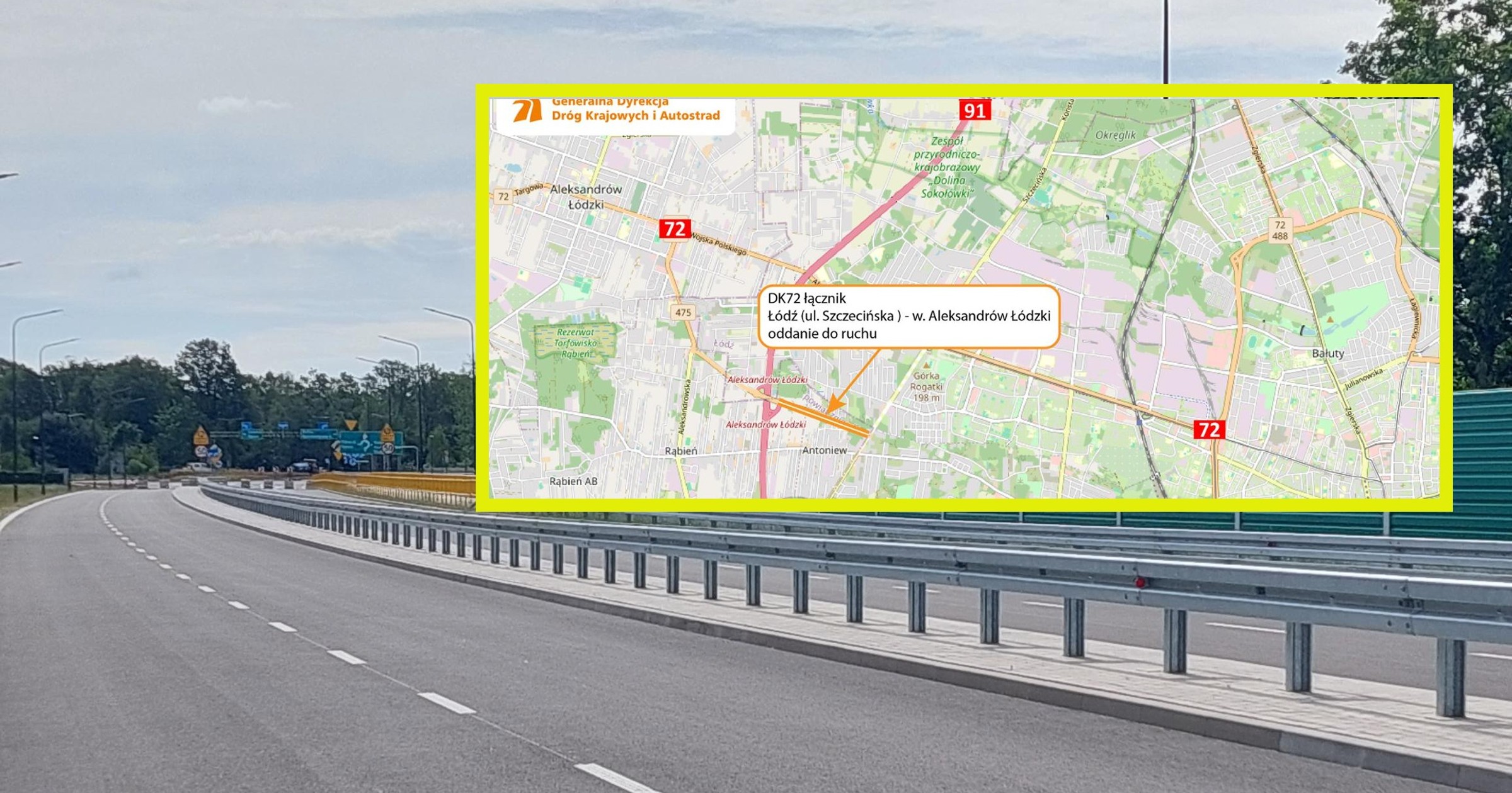 Łącznik w Łodzi z S14 mapa
