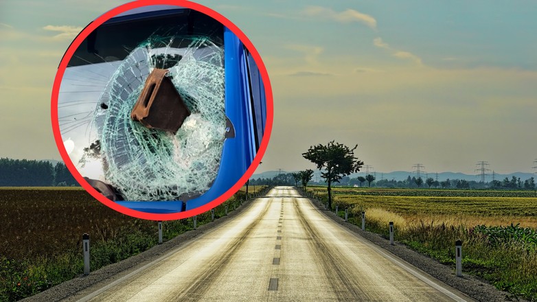 Kierowca TIR-a miał sporo szczęścia (screen: Youtube/STOP CHAM)