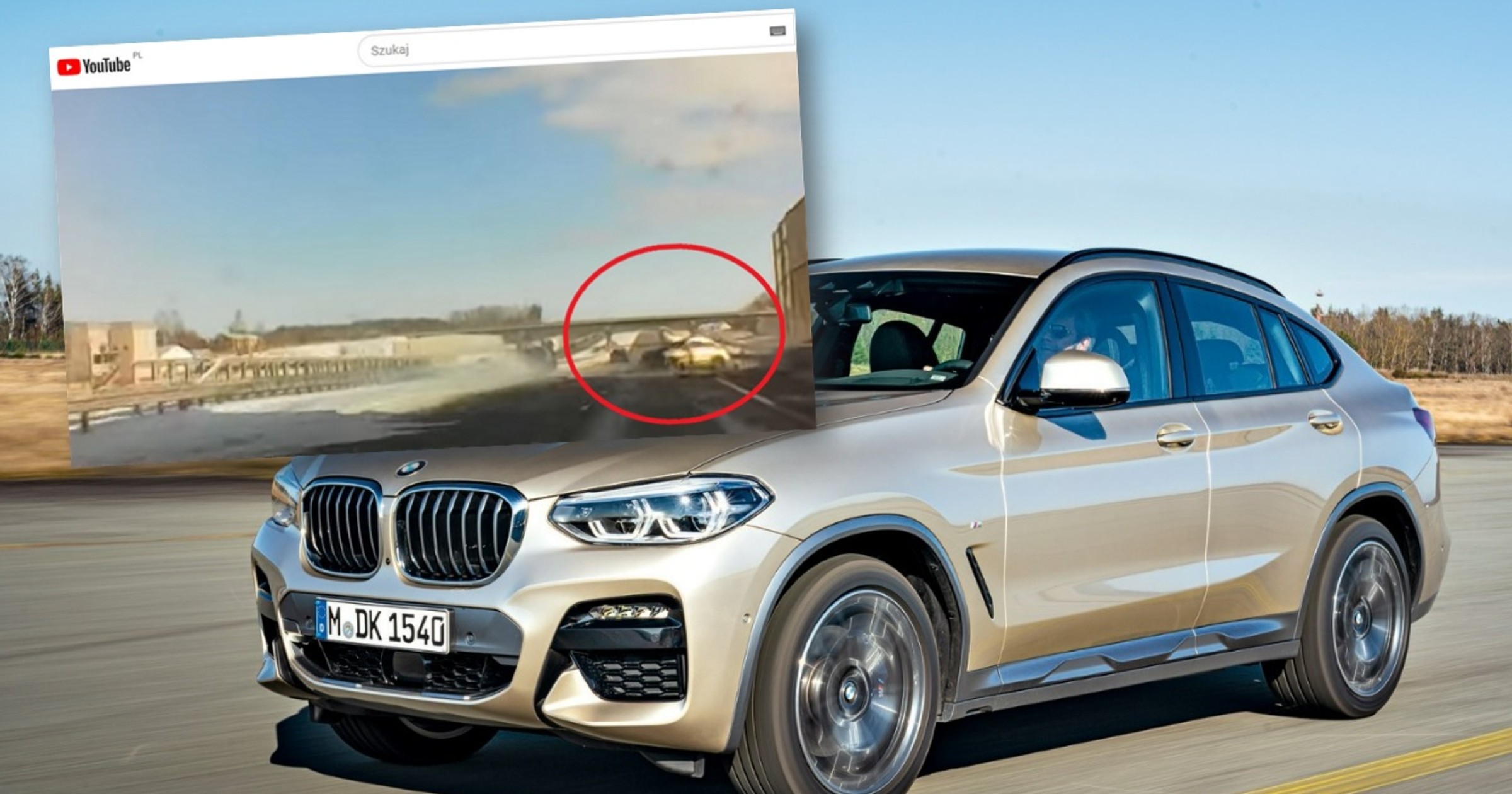 Wpadł BMW X4 w zaskakującą pułapkę. Zastawiły ją ekrany