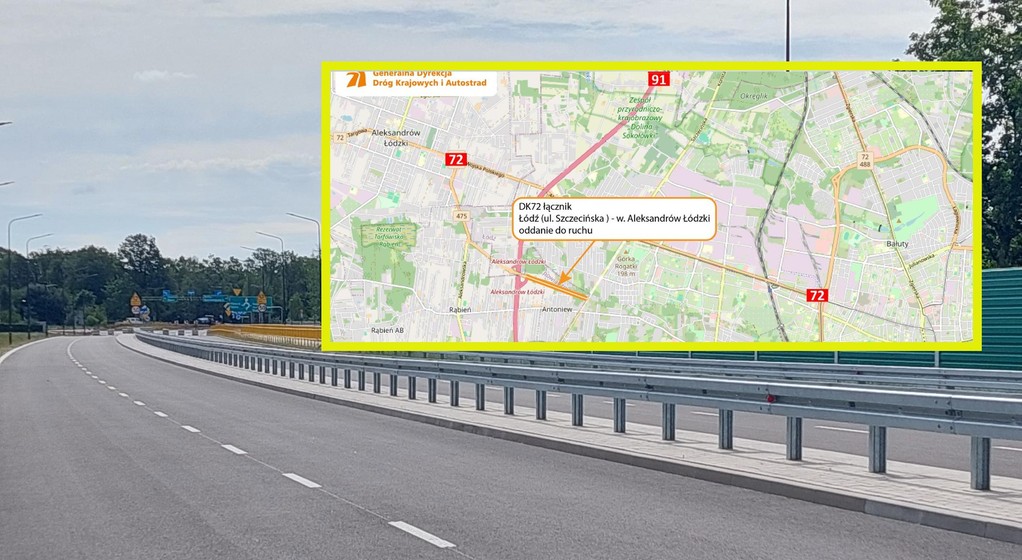 Łącznik w Łodzi z S14 mapa
