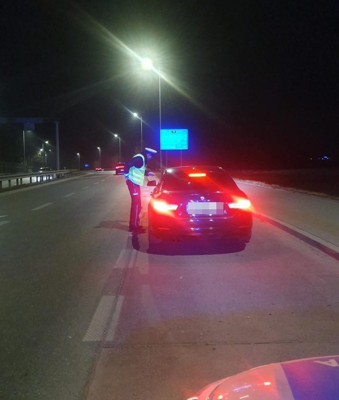 Kontrola policyjna BMW