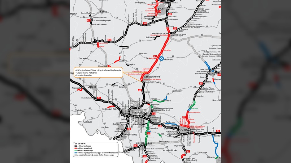 A1 Częstochowa Północ - Częstochowa Blachownia