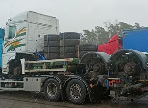 Inspektorzy ITD od razu go zatrzymali. Ten transport był widoczny z daleka