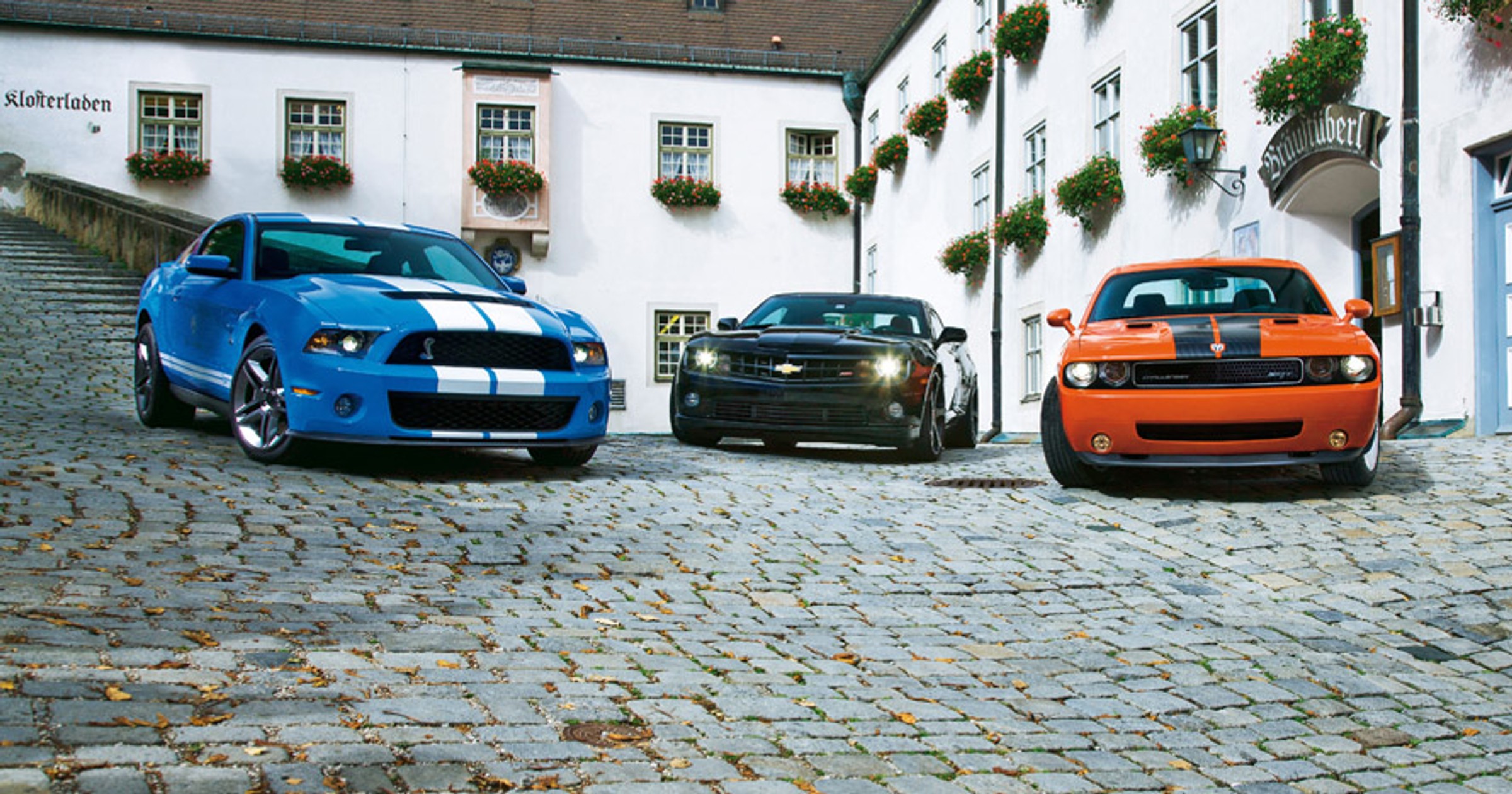 Ford Shelby kontra Chevrolet Camaro i Dodge Challenger