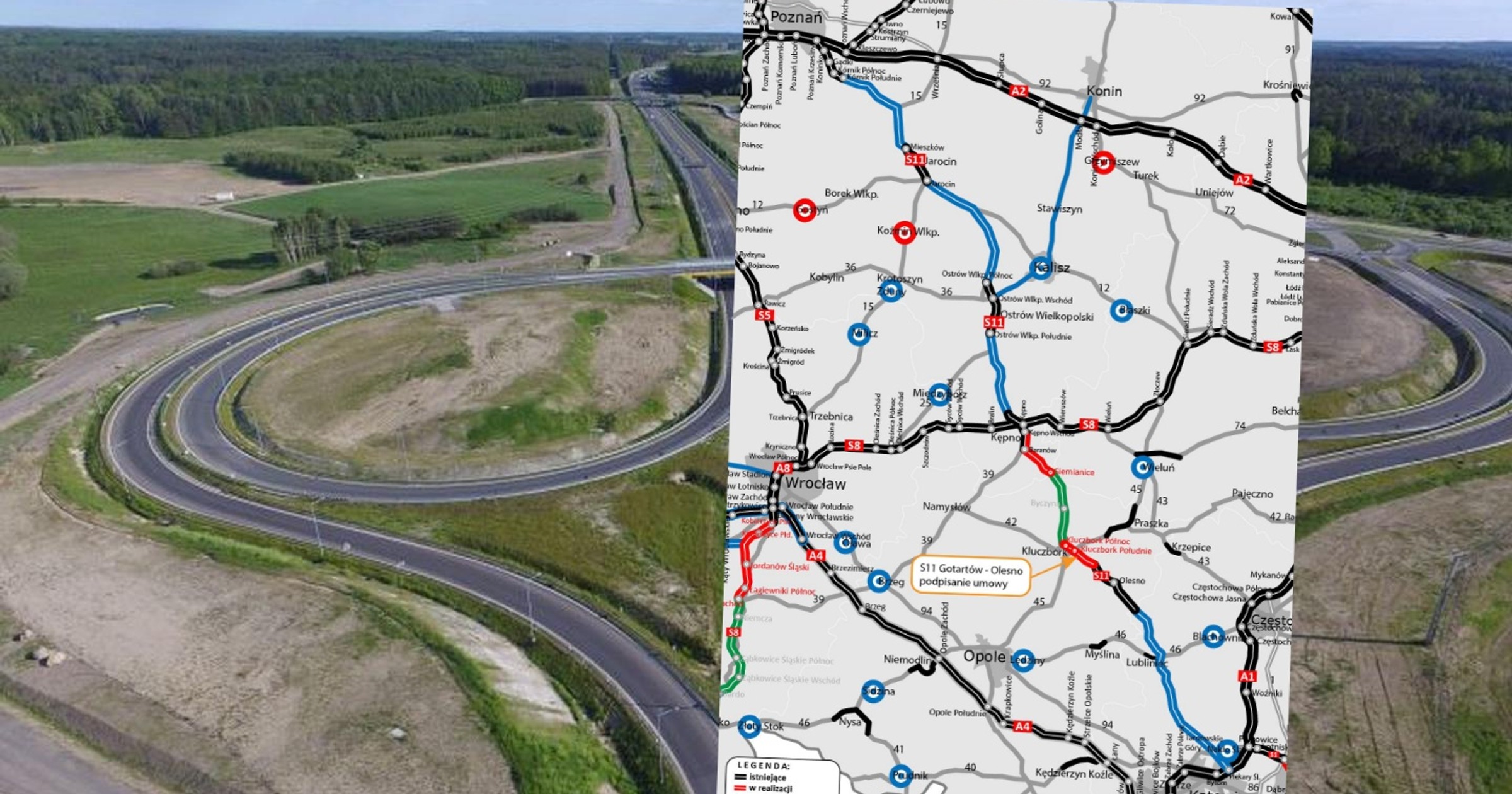 GDDKiA podpisała umowę na budowę odcinka S11 pomiędzy Gotartowem i początkiem obwodnicy Olesna
