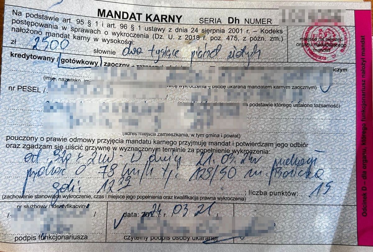 mandat kierowcy porsche