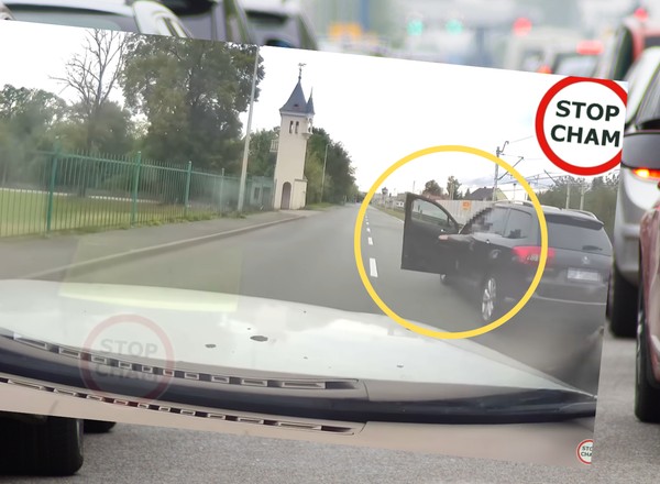 Nie chcieli od niego kupić samochodu. Właściciel postanowił ich gonić [WIDEO]