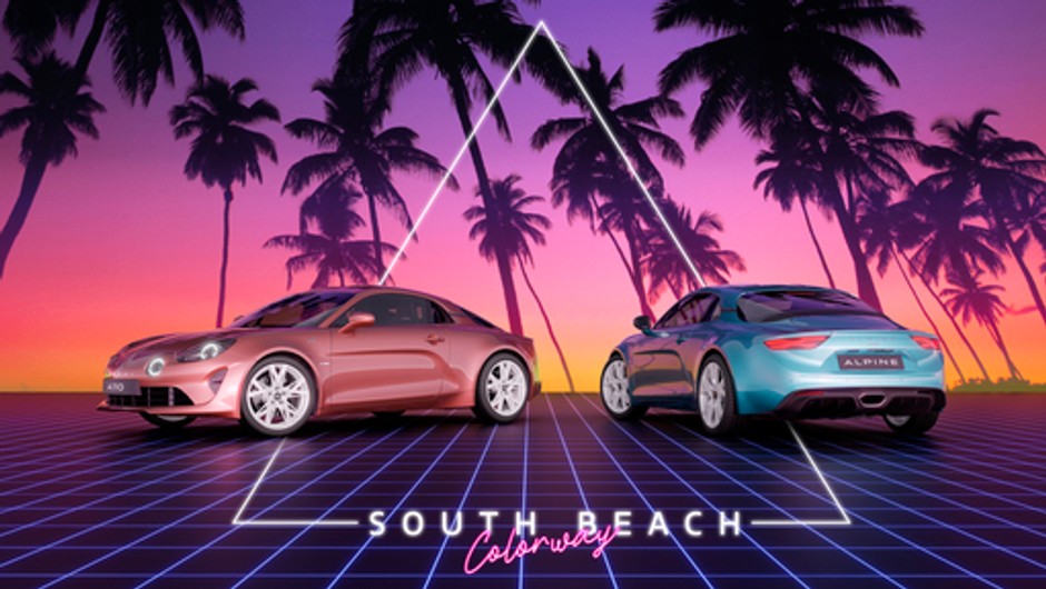 Alpine A110 South Beach Colorway