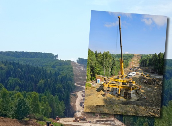 Tak jakby położyli na sobie 500 słoni. Próby obciążeniowe na najwyższej budowanej estakadzie zakończone
