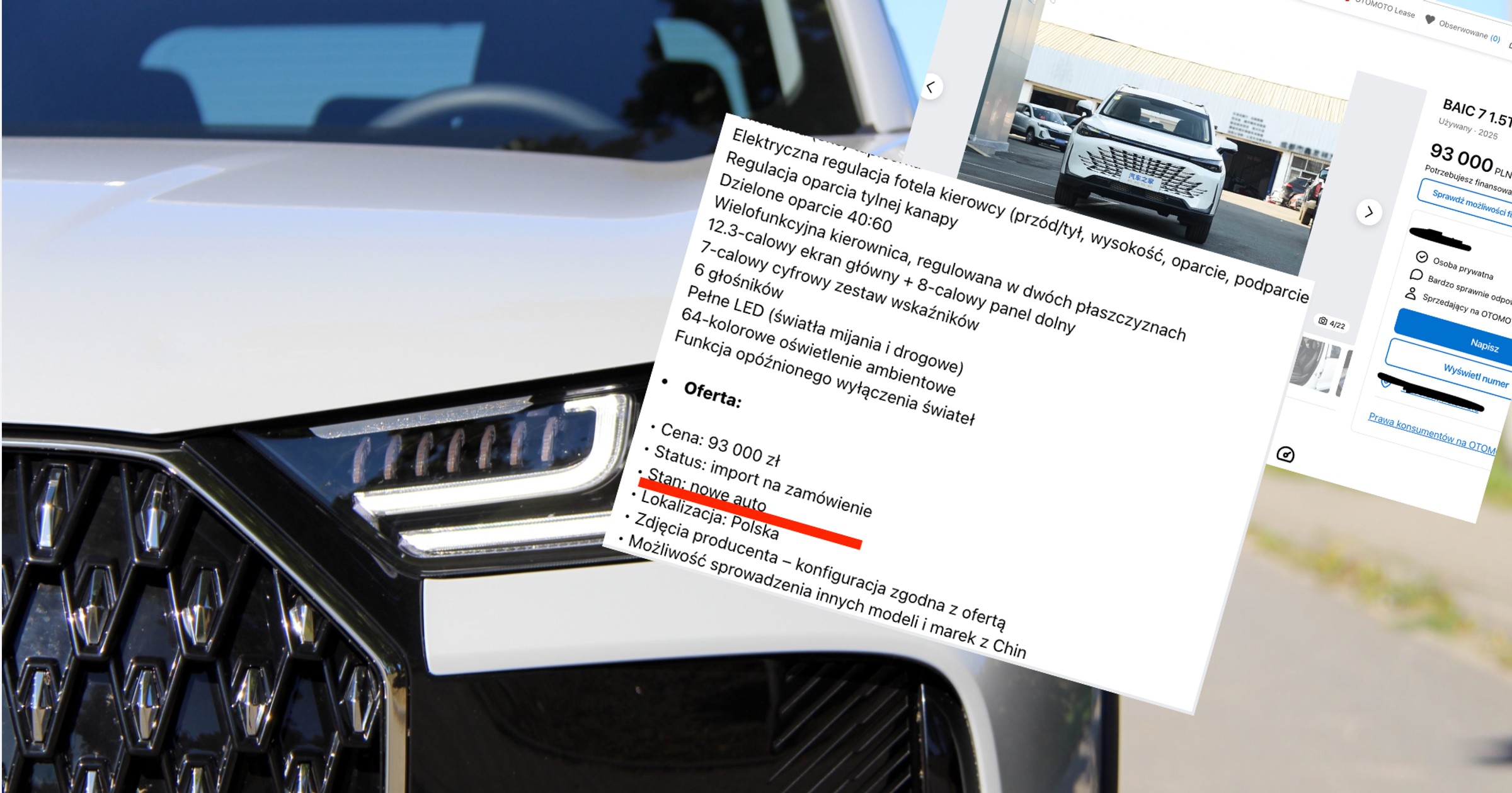 Uwaga na "używane" auta importowane z Chin