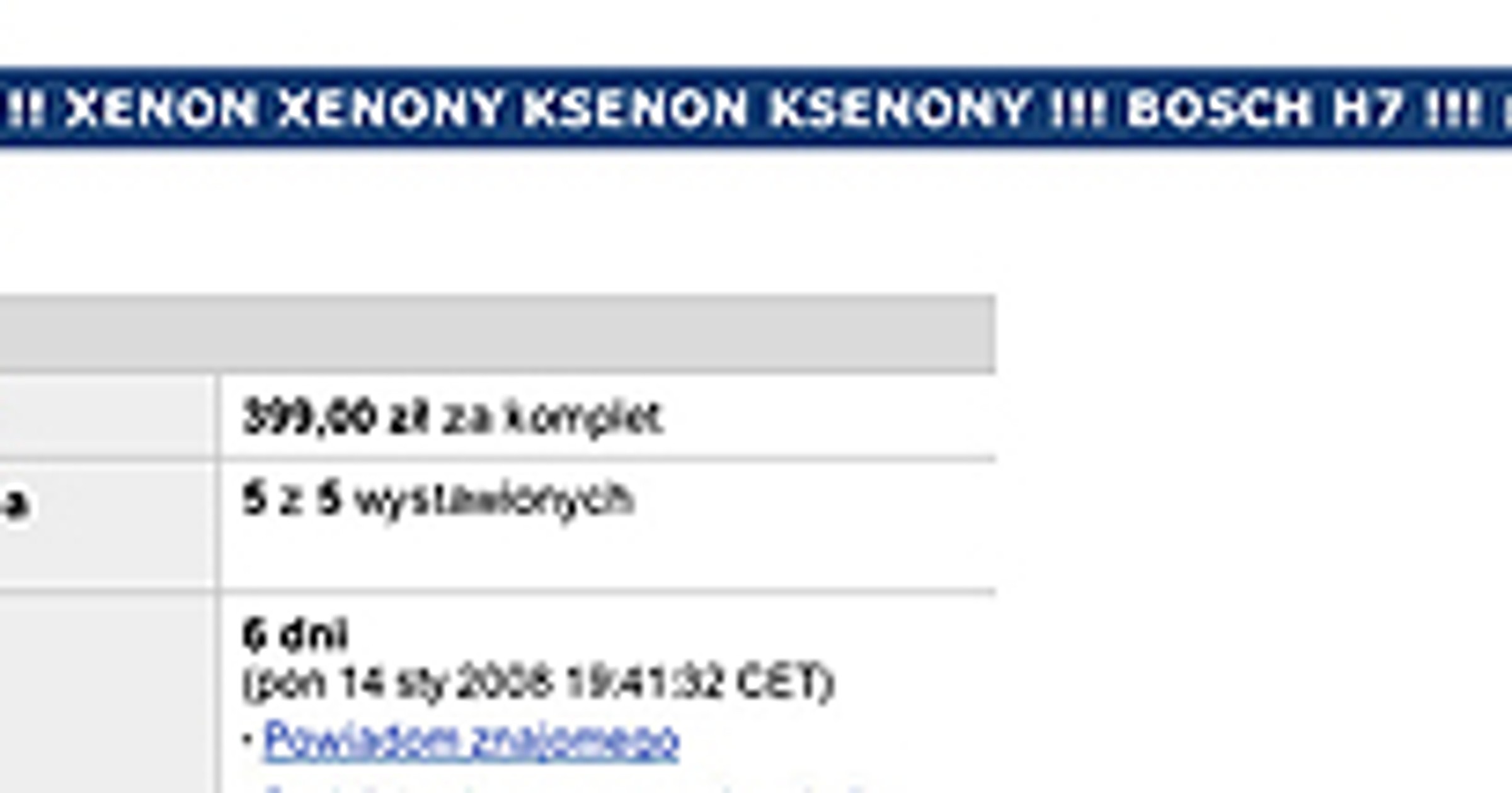 To nie są ksenony Boscha!