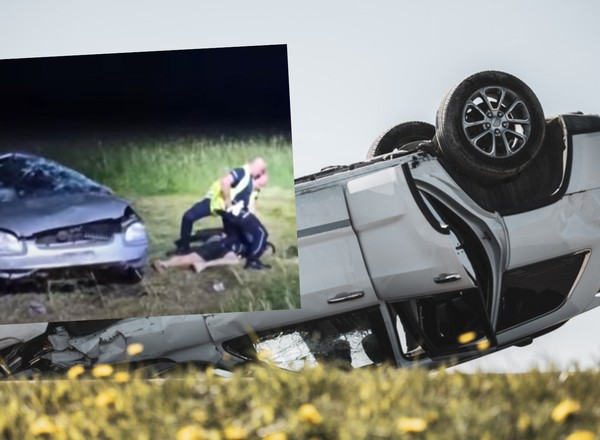 Rozbił samochód, potem musiała powstrzymać go policja