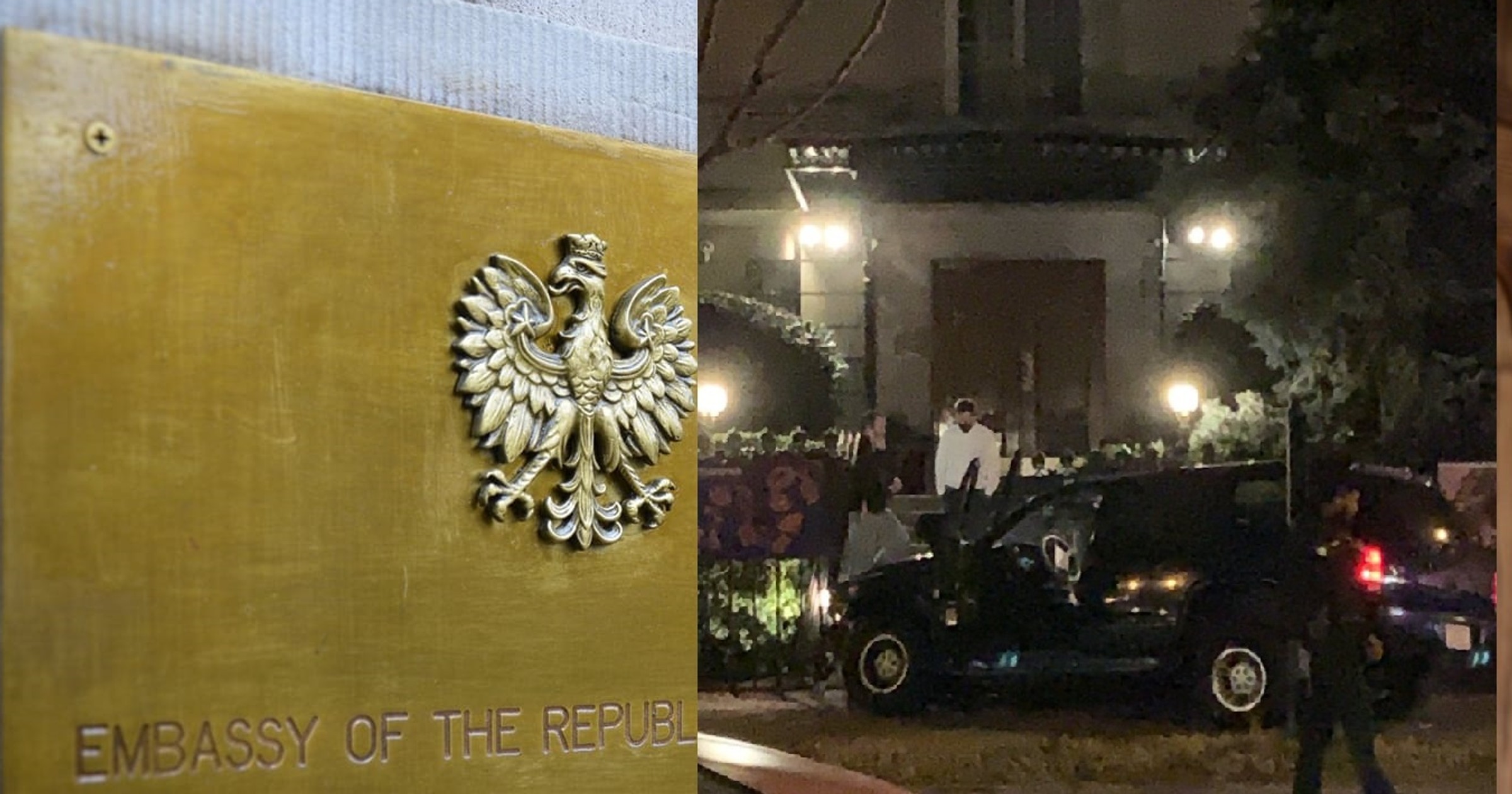 Samochód uderzył w ogrodzenie ambasady polskiej w Waszyngtonie