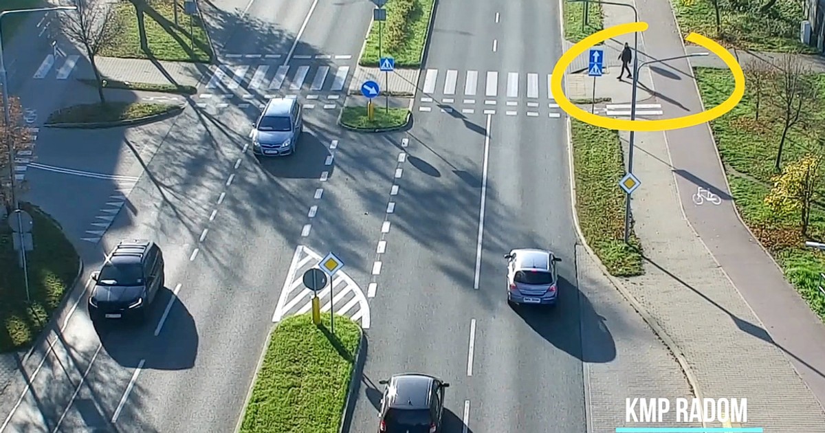 Policyjny dron obserwował kierowców i pieszych w Radomiu