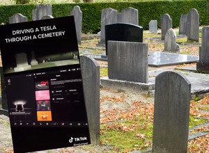 Jeżdżą po cmentarzach i pokazują nagrania. "Tesla widzi zmarłych". Prawda jest inna [WIDEO]