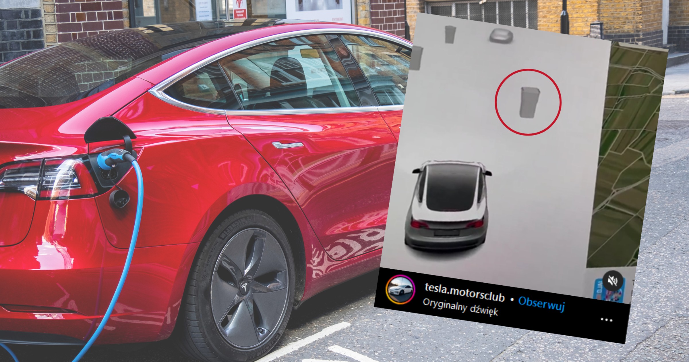 Ta pomyłka rozbawiła internautów (fot. screen z instagram.com/tesla.motorsclub)