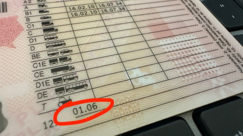 Prawo jazdy z kodem 01.06