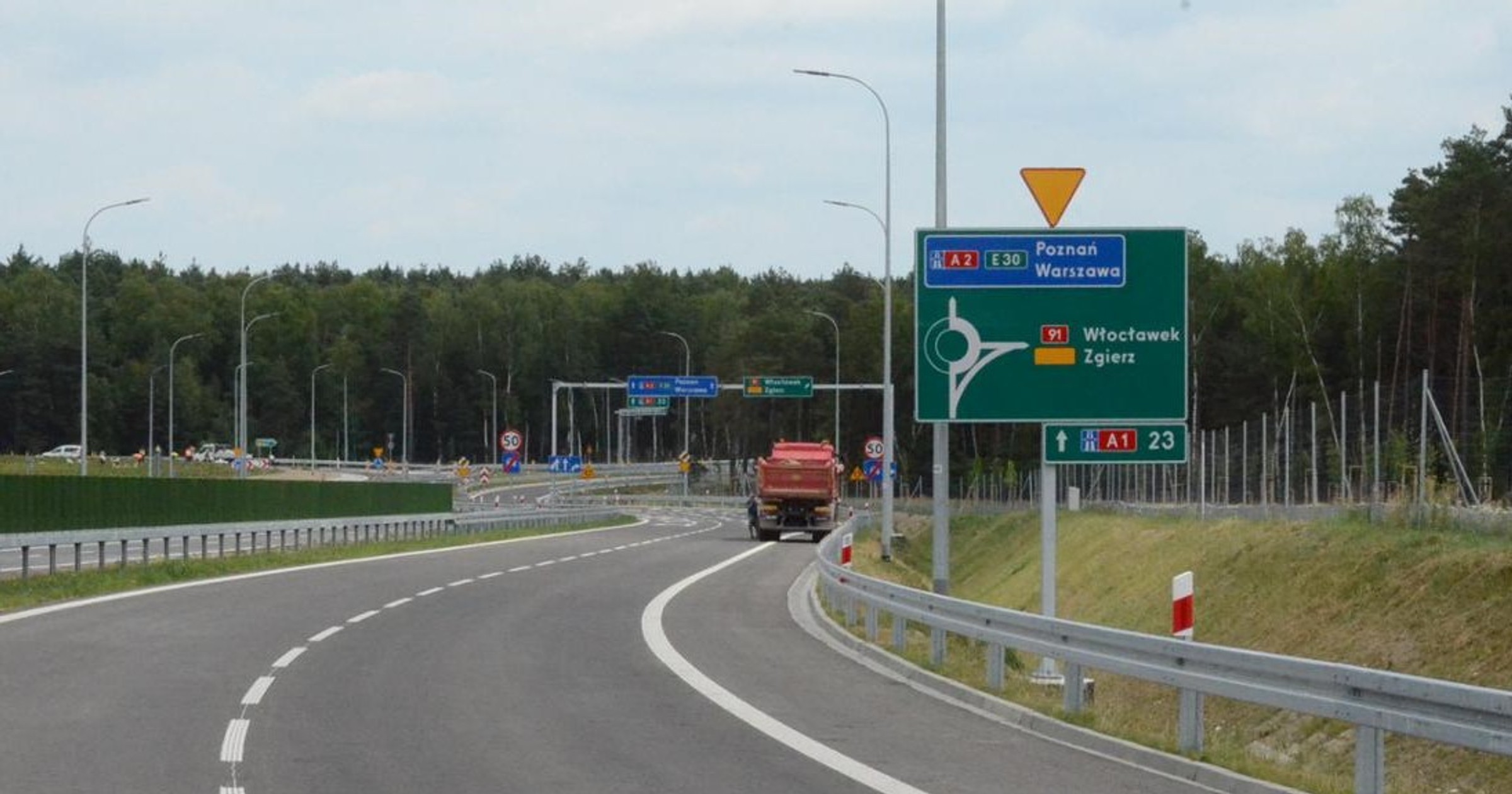 Podłączenie drogi ekspresowej S14 do węzła Emilia