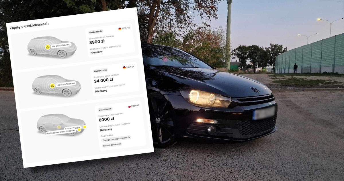 Volkswagen Scirocco z raportem szkodowości
