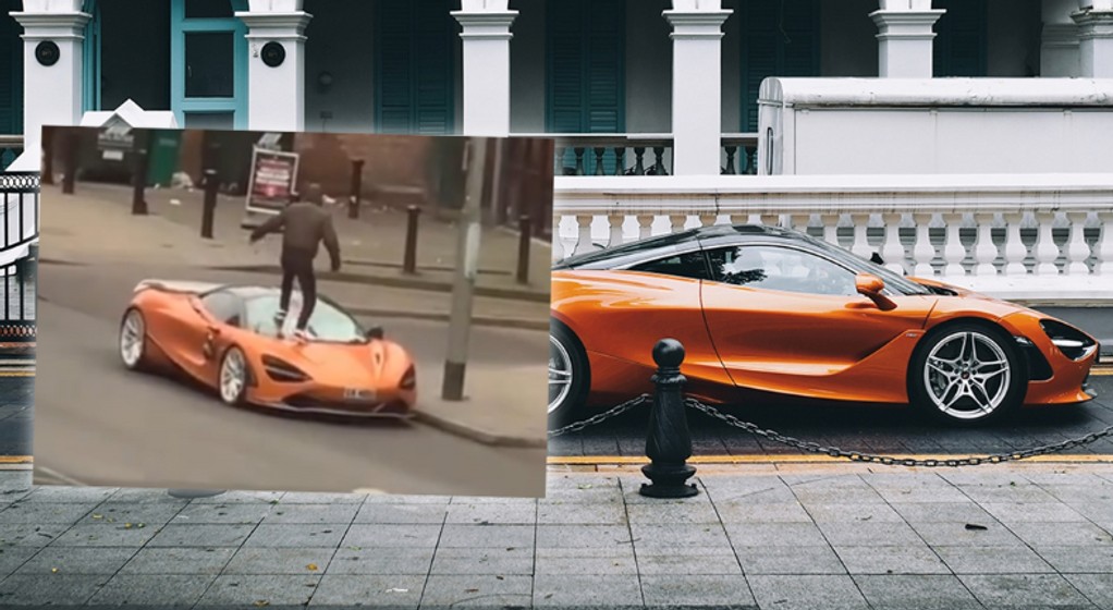 Nagranie z dewastacji McLarena 720S (fot. instagram.com/george_gve)