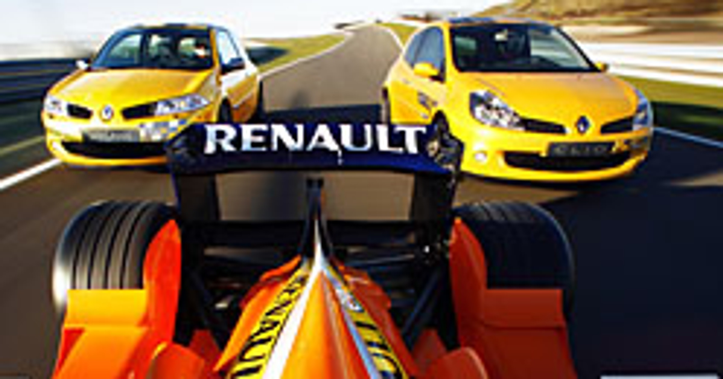 Renault Megane R26 i Clio R27 kontra bolid F1 (wideo)