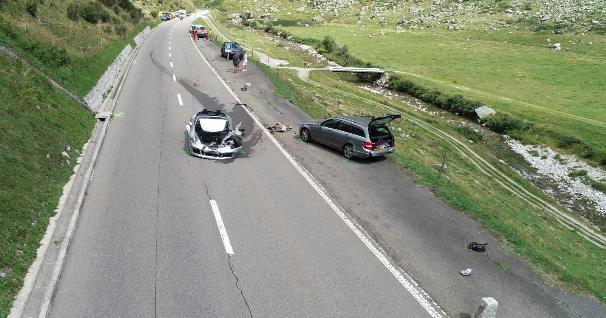Wypadek Bugatti i Porsche