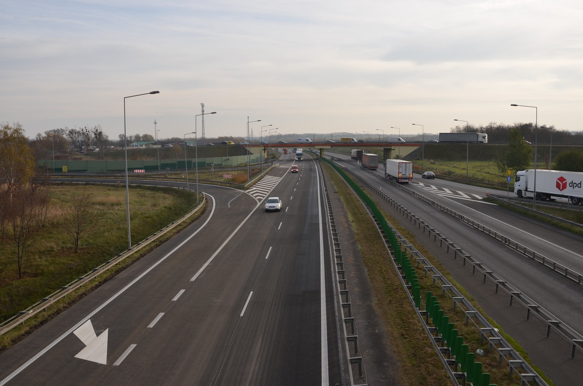 Autostrada A2 widok z góry kier Warszawa