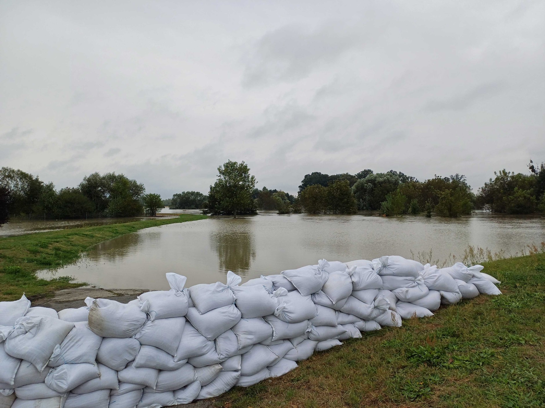 Odra zaczyna podchodzić Krapkowice (zdjęcie z września 2024 r.)