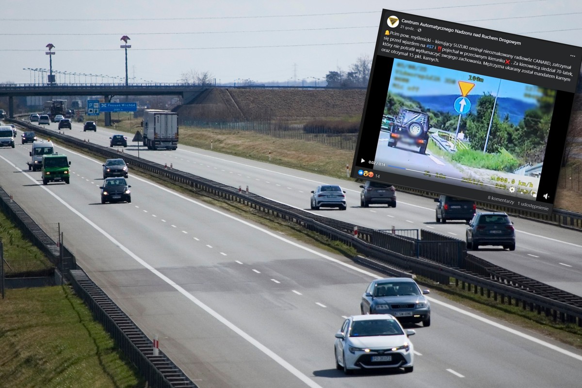 To już kolejny taki przypadek. Wjechał na trasę S7 pod prąd