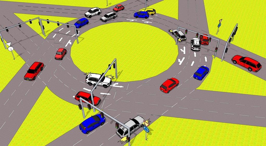 Rondo z sygnalizacją świetlną