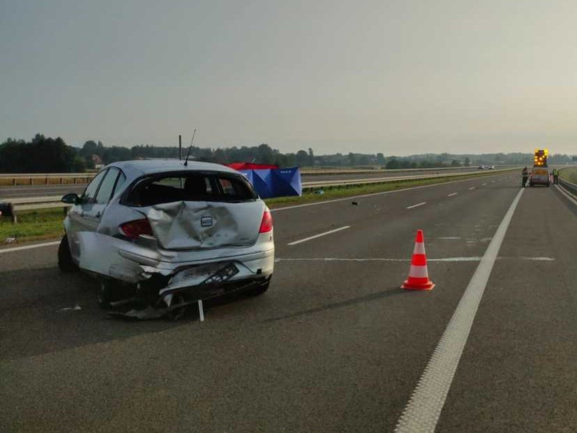 Tragiczny wypadek na autostradzie A4. Pasażerka nie żyje