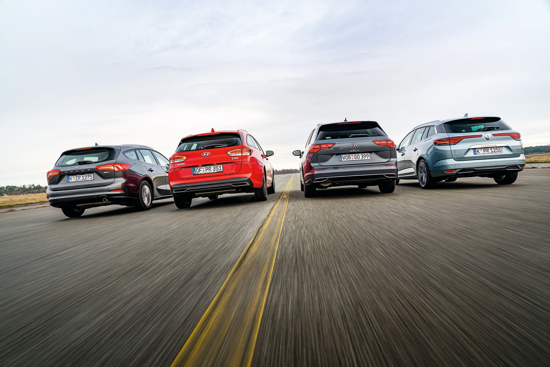 Porównanie kombi: Ford Focus, Hyundai i30, Renault Megane i Volkswagen Golf