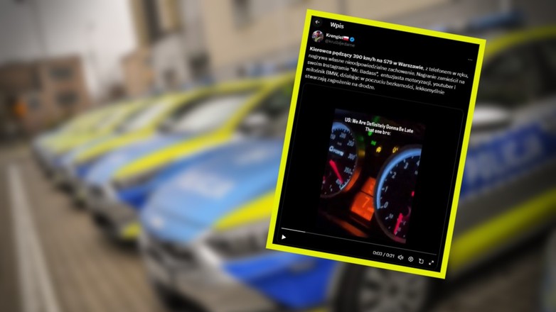 Jechał 390 km na godz. po Warszawie. Chwalił się tym na X. Policja reaguje