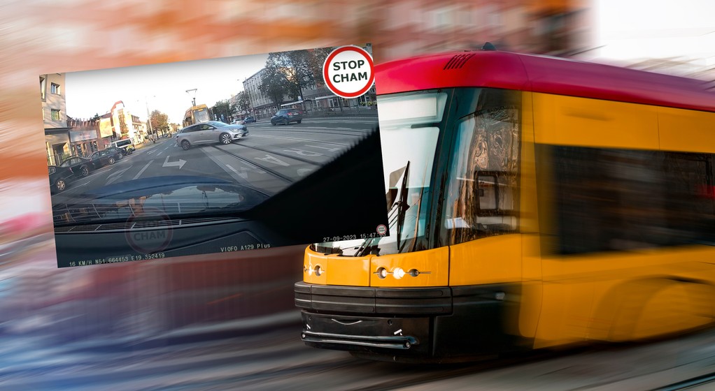 Kolizja z tramwajem w Pabianicach