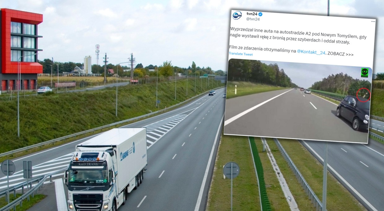 Wyciągnął pistolet i oddał strzały. Szokujące sceny na autostradzie A2