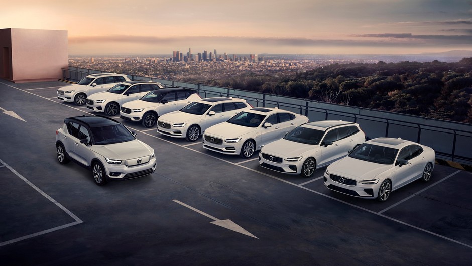 Gama modelowa Volvo. Na pierwszym planie XC40.