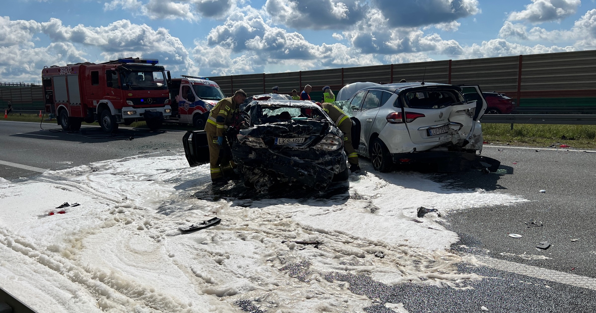 Poważny wypadek na autostradzie A2 w kierunku Poznania. 