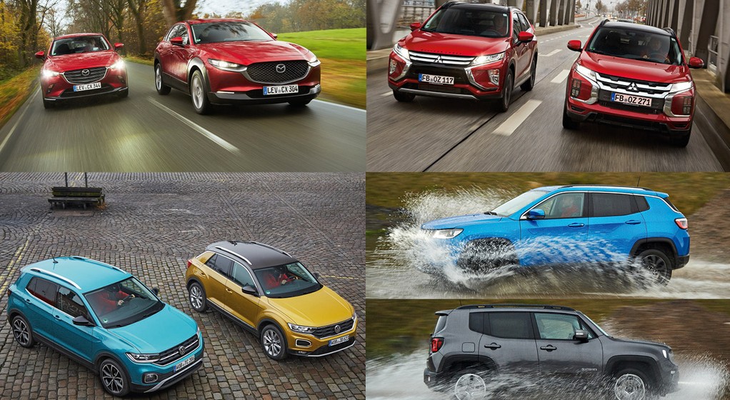 Porównanie par SUV-ów: Mazda, Mitsubishi, Jeep, Volkswagen